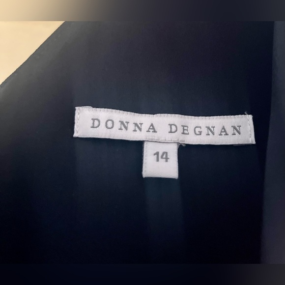 DONNA DEGNAN NWOT Dress V-neck, double-layered, asymmetric pleated skirt 💚 - Picture 4 of 6